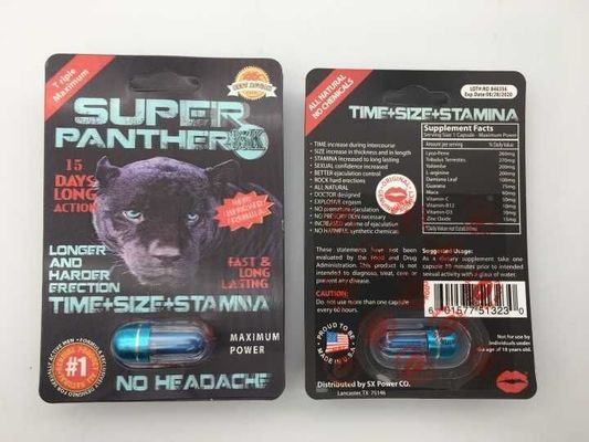 Cina Super Panther Pria Sex Pills 3D Ganda Seks Alami Laki-laki kapsul Peningkatan Seks Libido Enhancer Untuk Pengobatan ED pabrik