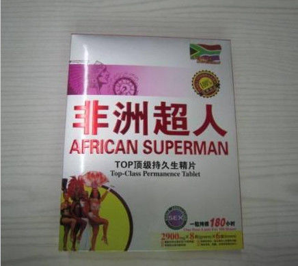 Cina African Superman Hot Jual Permanen Peningkatan Laki-laki Pil Bekerja 180 Jam Enhancer Seks untuk pria Penis Ereksi pabrik